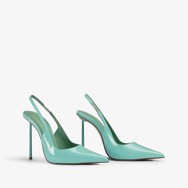 Le Silla Slingback vernice azzurra pure water Moda