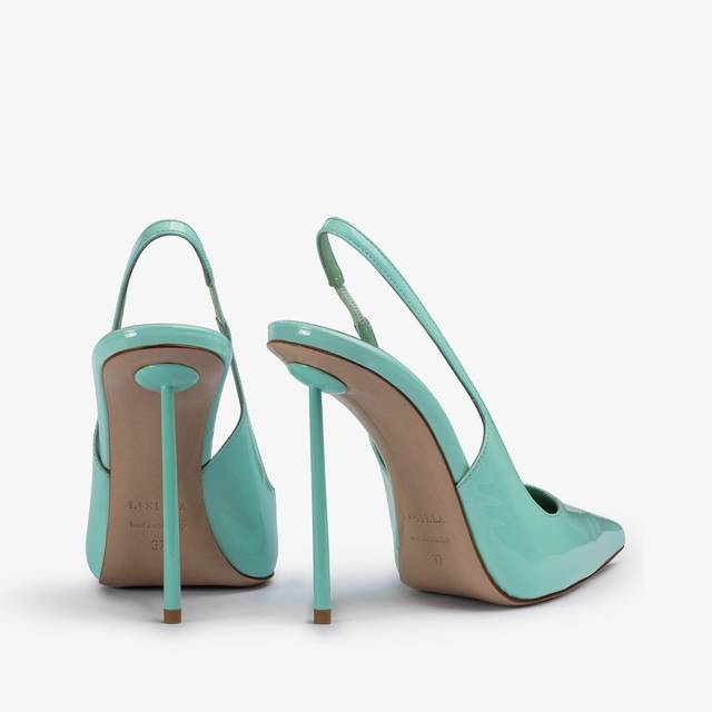 Le Silla Slingback vernice azzurra pure water Moda