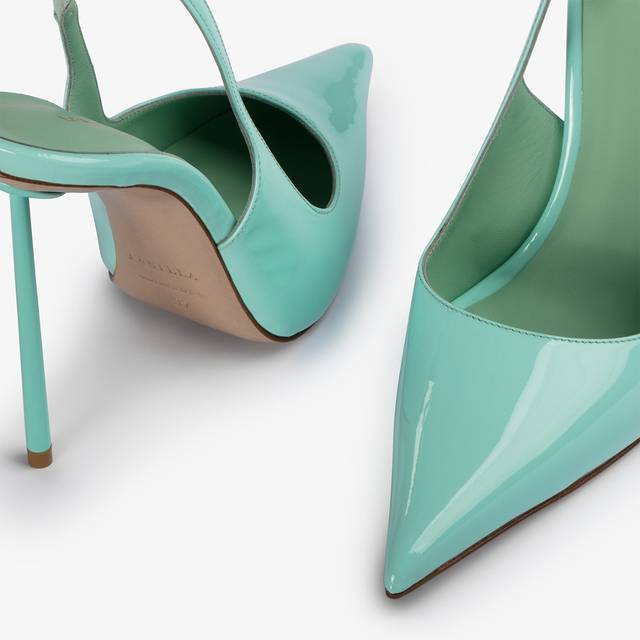 Le Silla Slingback vernice azzurra pure water Moda