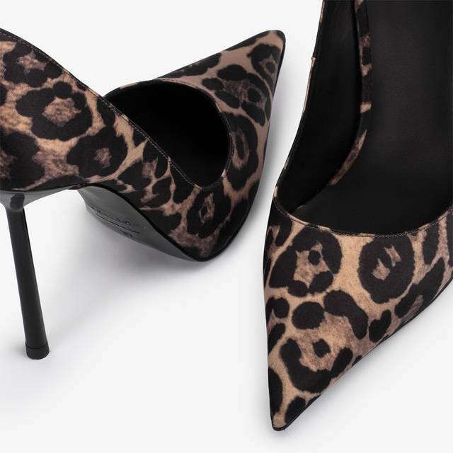 Le Silla Décolleté raso stampa leopardata Offerte