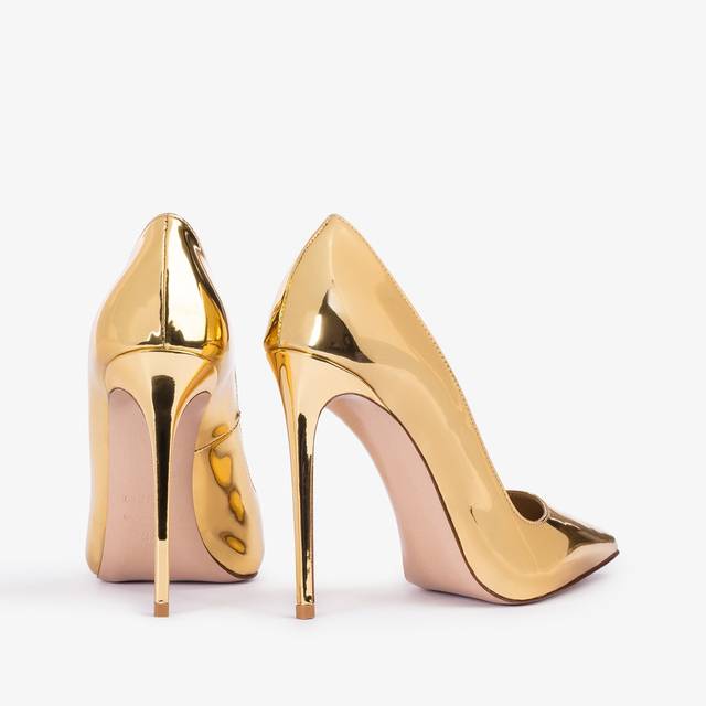 Le Silla Décolleté metallizzata oro pepita Saldi Di Fabbrica