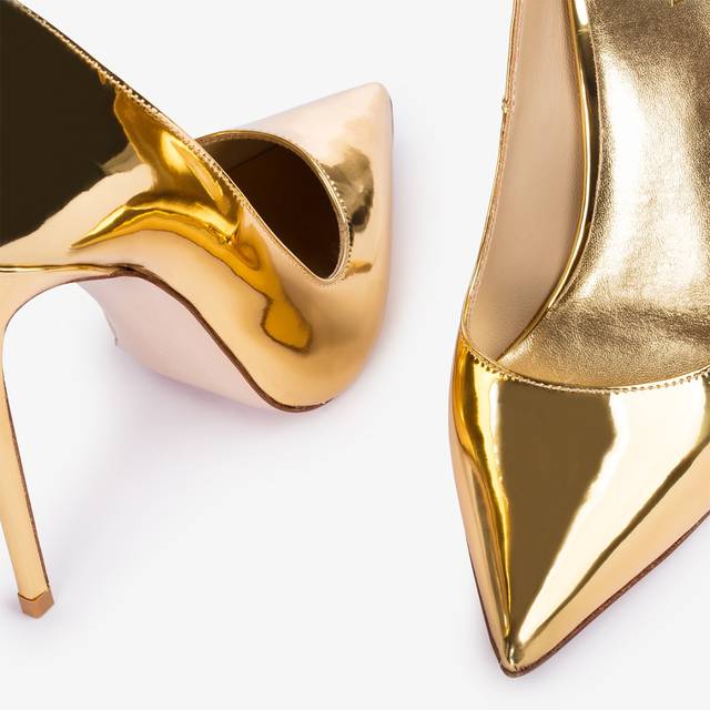 Le Silla Décolleté metallizzata oro pepita Saldi Di Fabbrica