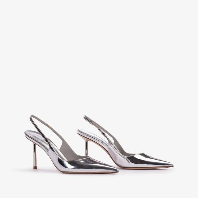 Le Silla Slingback metallizzata argento Vendite Flash