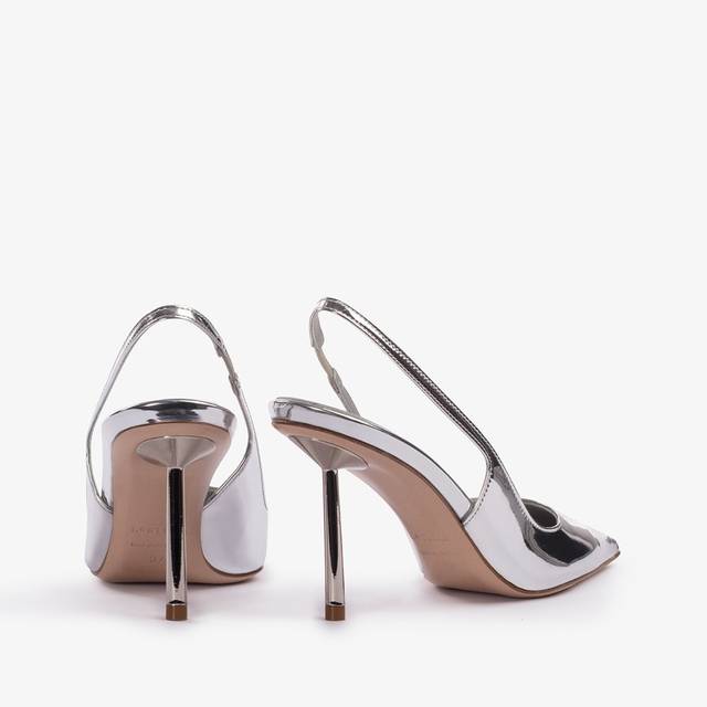 Le Silla Slingback metallizzata argento Vendite Flash