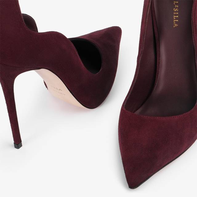 Le Silla Décolleté scamosciata rossa cherry Nuova
