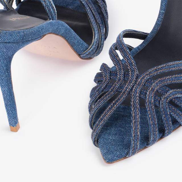 Le Silla Sandalo denim blu 2025
