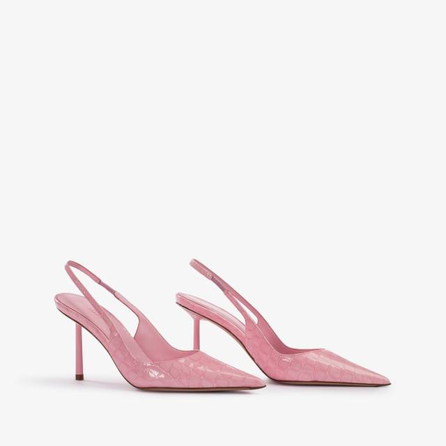 Le Silla Slingback stampa coccodrillo rosa dea Prezzo di fabbrica