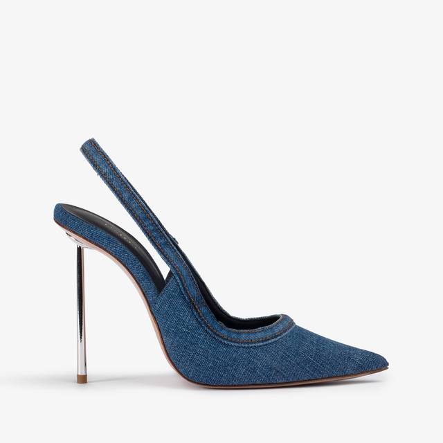 Le Silla Slingback denim blu Negozi Online