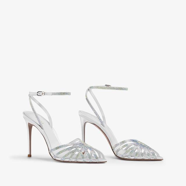 Le Silla Sandalo raso bianco carta e Cristalli Promozione Limitata