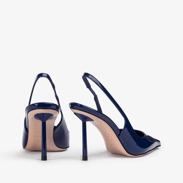 Le Silla Slingback vernice blu Sottocosto