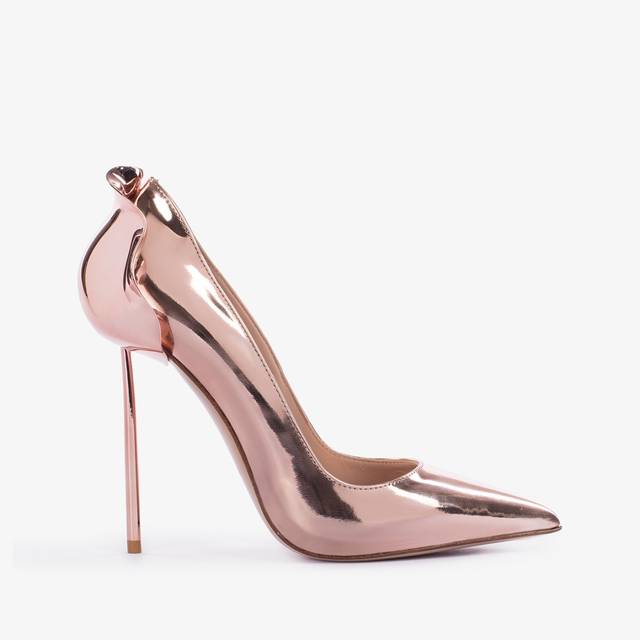 Le Silla Décolleté metallizzata oro rosa Sconto