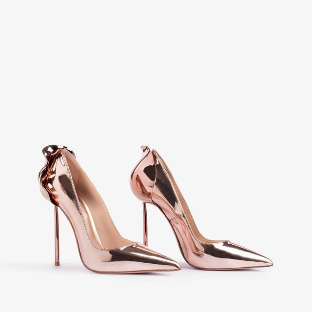 Le Silla Décolleté metallizzata oro rosa Sconto