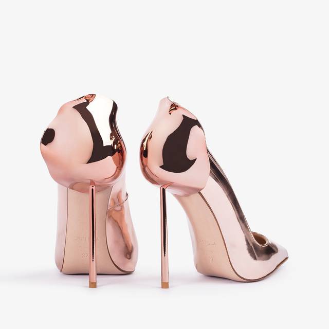 Le Silla Décolleté metallizzata oro rosa Sconto