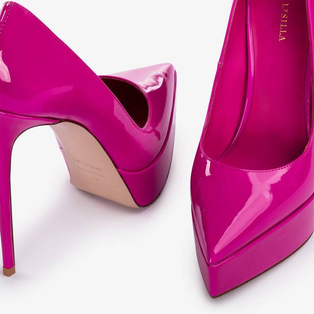 Le Silla Décolleté con plateau vernice fucsia bouganville Online