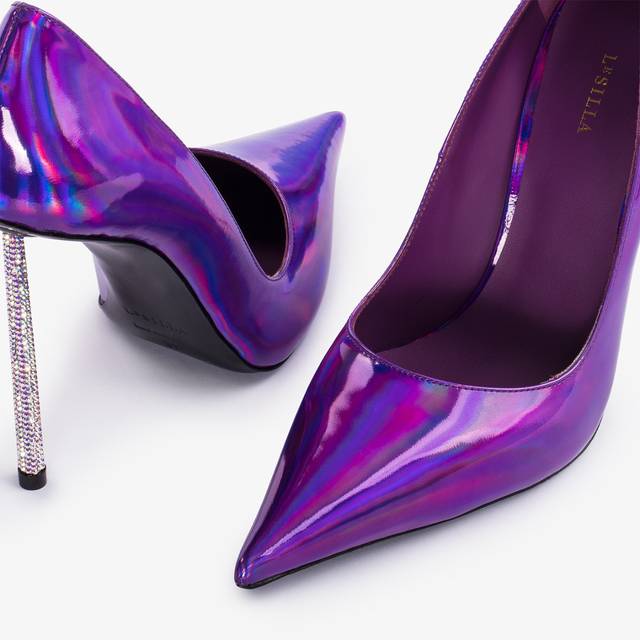 Le Silla Décolleté iridescente viola kamala Lightning offer