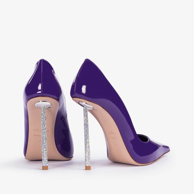 Le Silla Décolleté vernice viola queen Grandi sconti