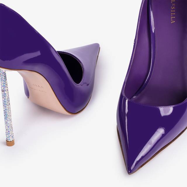 Le Silla Décolleté vernice viola queen Grandi sconti