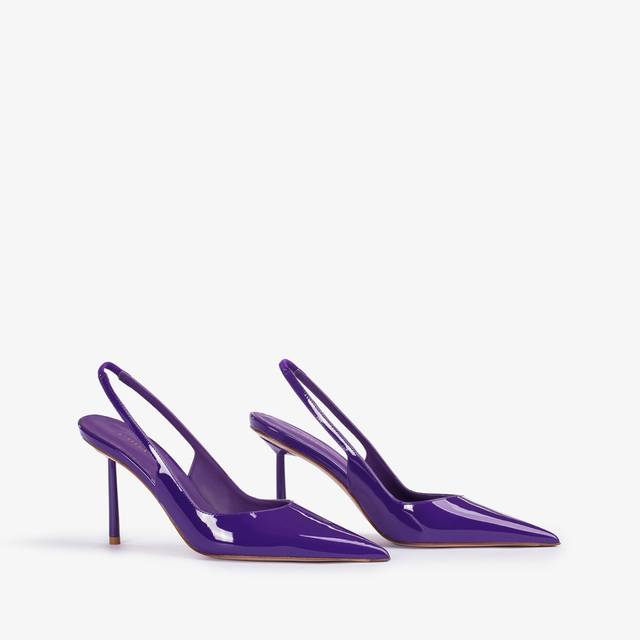 Le Silla Slingback vernice viola queen Vendita Calda