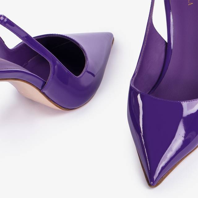 Le Silla Slingback vernice viola queen Vendita Calda
