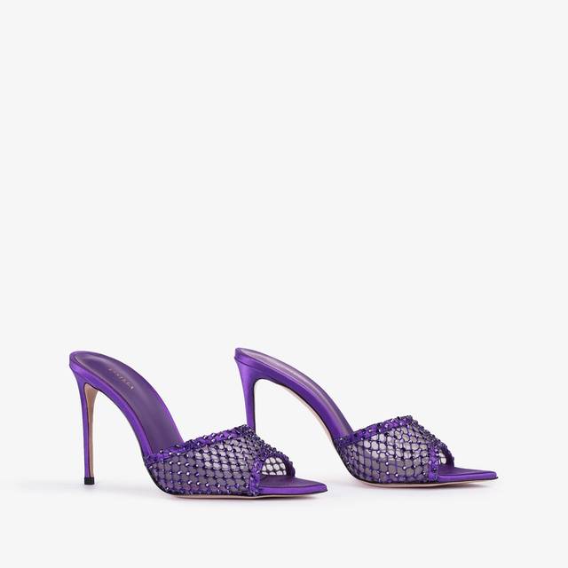 Le Silla Sandalo gioiello rete viola kamala con Cristalli Vendita Economica