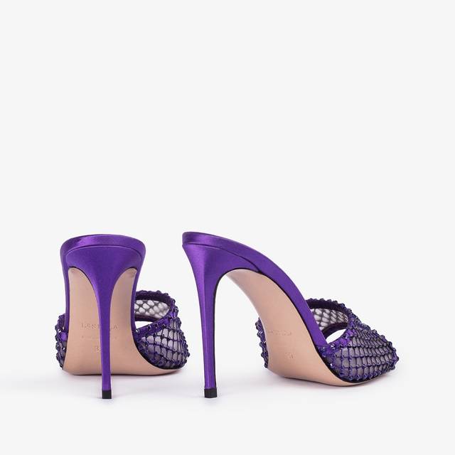 Le Silla Sandalo gioiello rete viola kamala con Cristalli Vendita Economica
