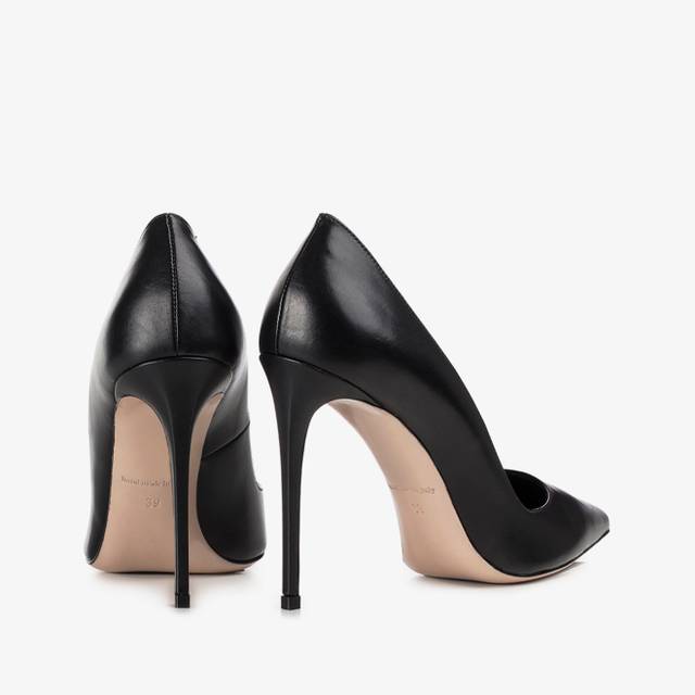 Le Silla Décolleté pelle nera Sconti VIP