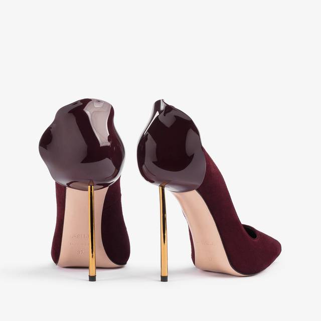 Le Silla Décolleté camoscio rossa cherry Italia