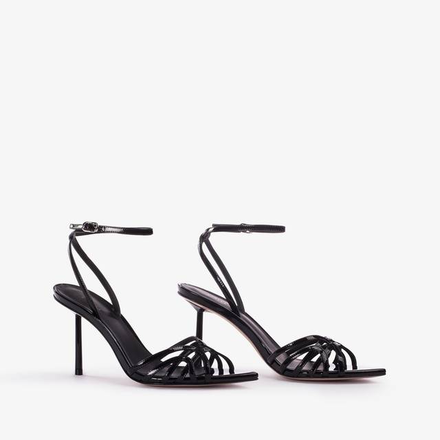 Le Silla Sandalo vernice nero Spedizione Gratuita