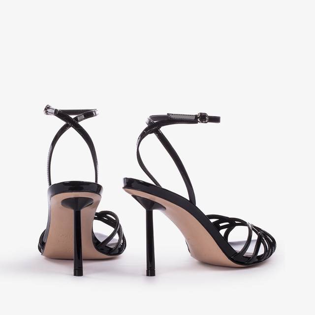Le Silla Sandalo vernice nero Spedizione Gratuita