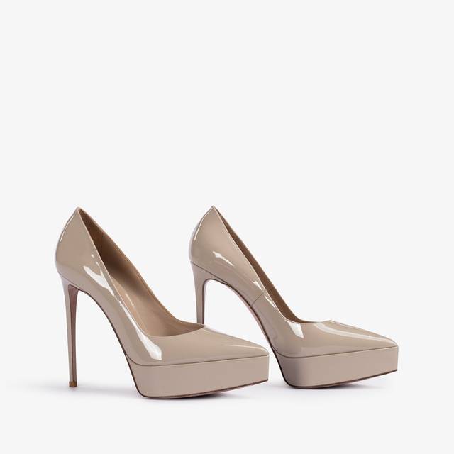 Le Silla Décolleté con plateau vernice beige tower Consegna Veloce