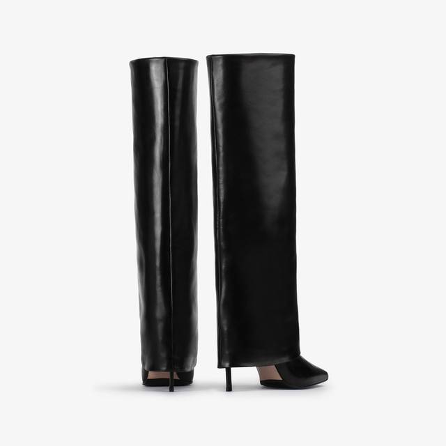 Le Silla Stivale con risvolto nappa nero Online