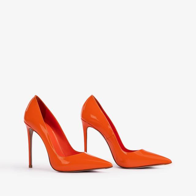 Le Silla Décolleté vernice arancione mandarin Negozio