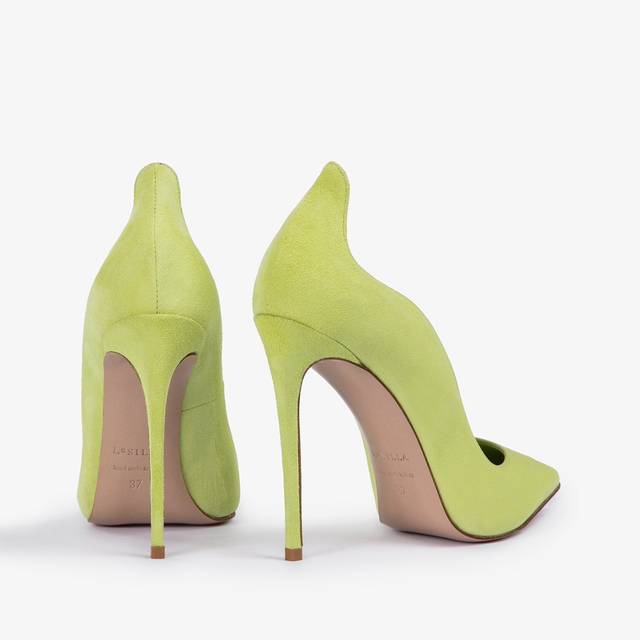 Le Silla Décolleté camoscio verde apple Nuova