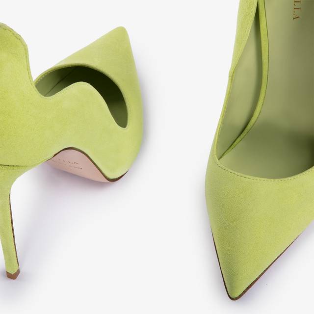 Le Silla Décolleté camoscio verde apple Nuova