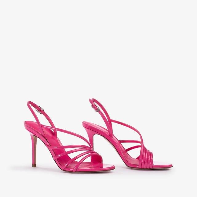Le Silla Sandalo vernice fucsia party Vendita