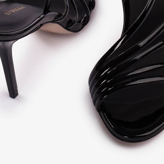 Le Silla Sandalo vernice nero Sottocosto