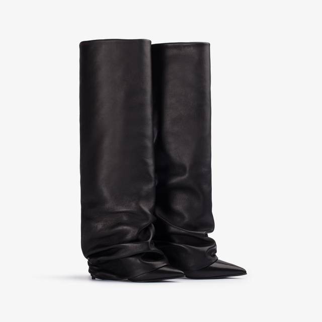Le Silla Stivale con risvolto nappa nero Shopping Online
