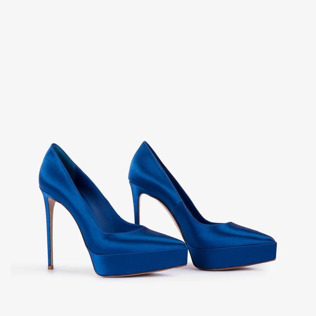 Le Silla Décolleté con plateau satin blu persia Offerta