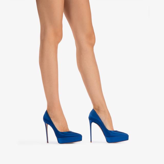Le Silla Décolleté con plateau satin blu persia Offerta