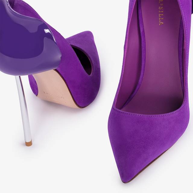 Le Silla Décolleté camoscio viola queen Hotsell