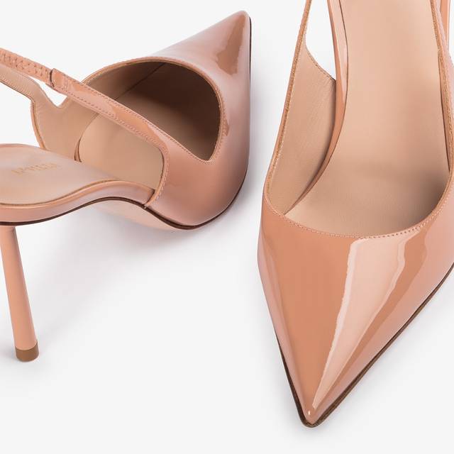Le Silla Slingback vernice nude phard Vendita Calda