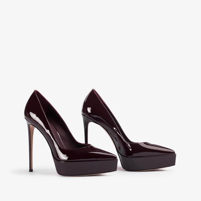Le Silla Décolleté con plateau vernice rossa cherry Negozio