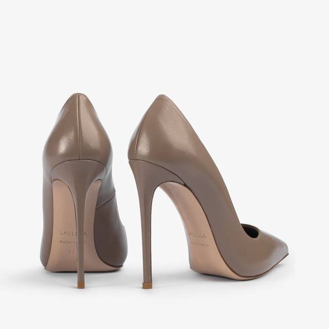 Le Silla Décolleté pelle grigia sesamo Moda