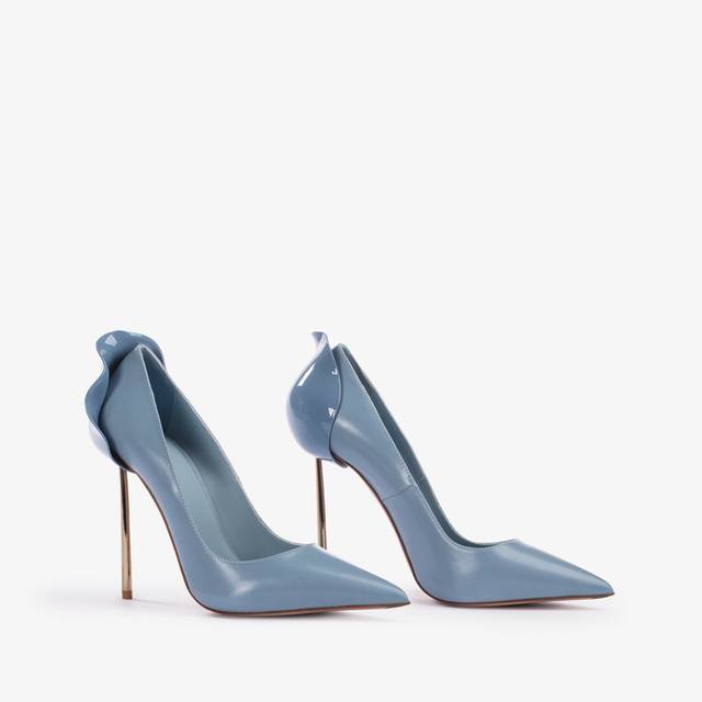 Le Silla Décolleté pelle azzurro nilo Qualità