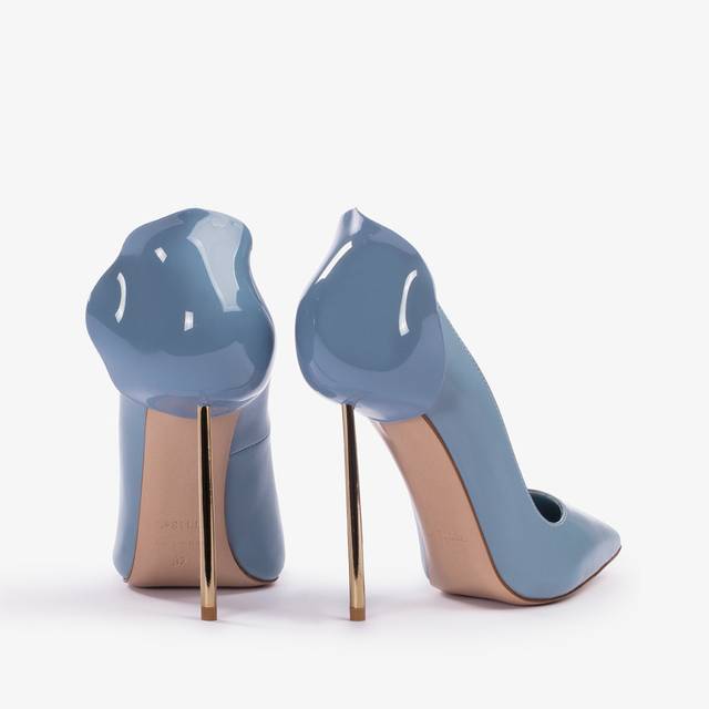 Le Silla Décolleté pelle azzurro nilo Qualità