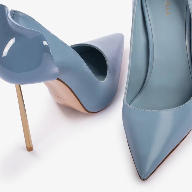 Le Silla Décolleté pelle azzurro nilo Qualità