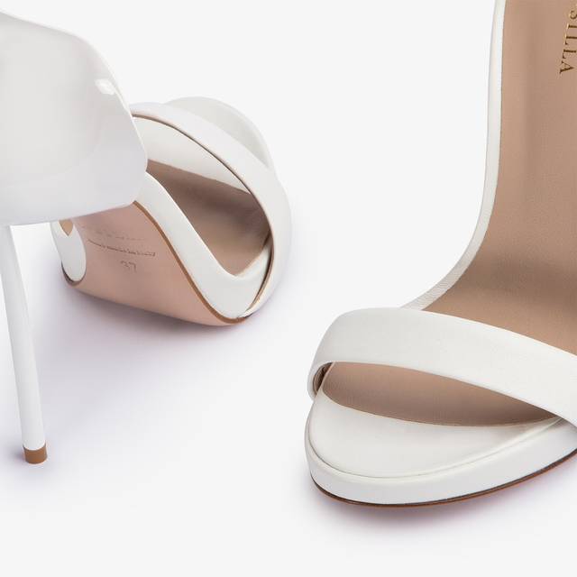 Le Silla Sandalo pelle bianco carta Promozione