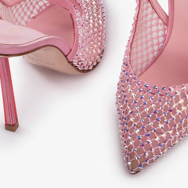 Le Silla Slingback gioiello rete rosa dea e Cristalli Acquista Ora