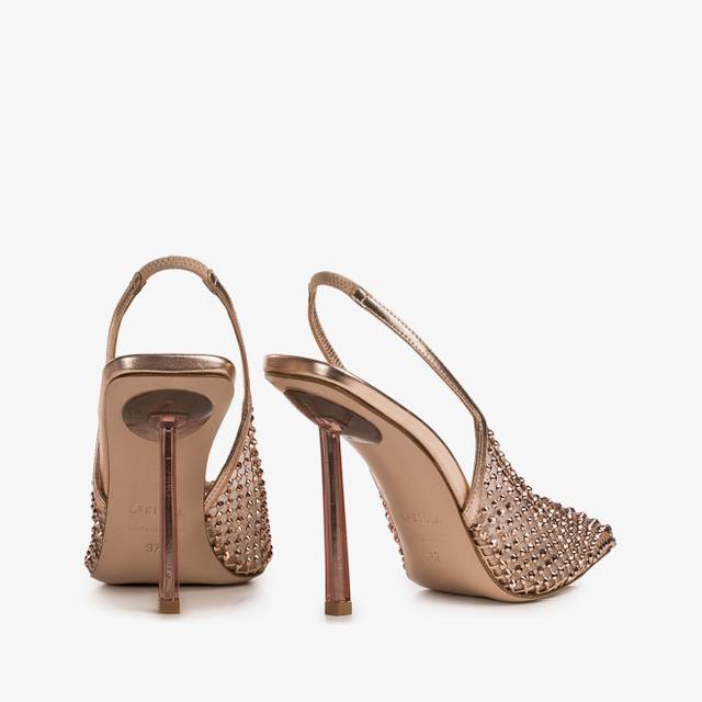 Le Silla Slingback gioiello rete oro rosa Fino Al -60%
