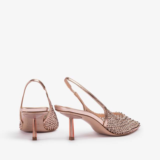 Le Silla Slingback gioiello rete oro rosa Shopping Online